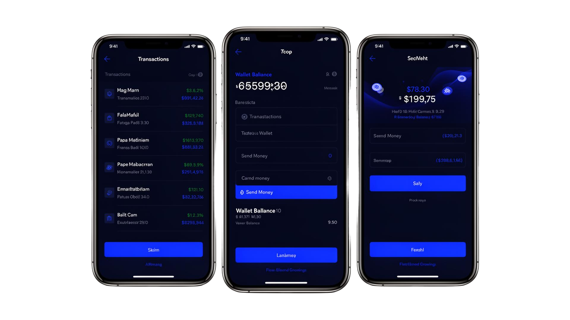 Geopayments app screens